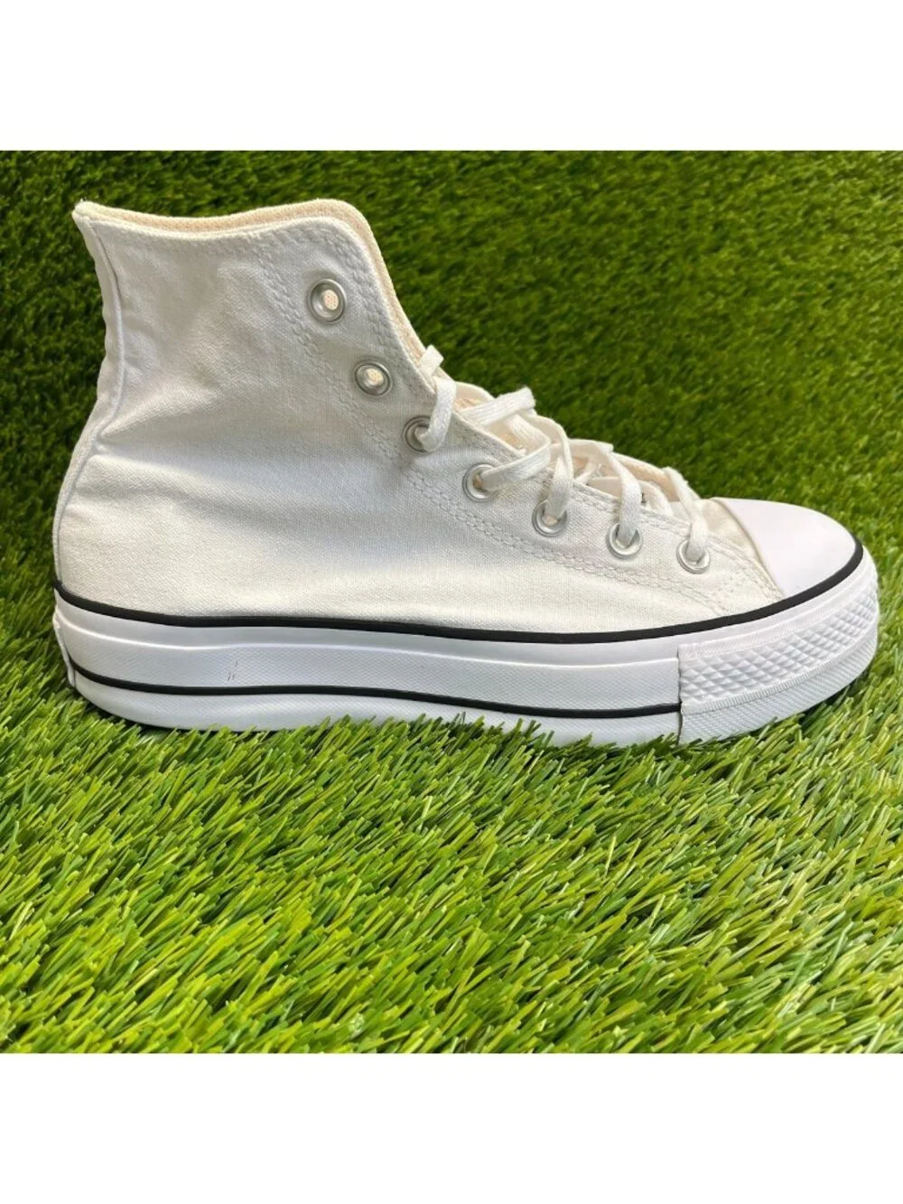 Converse CTAS Lift Platform Hi Womens Size 8 White Athletic Skate Shoes Sneakers